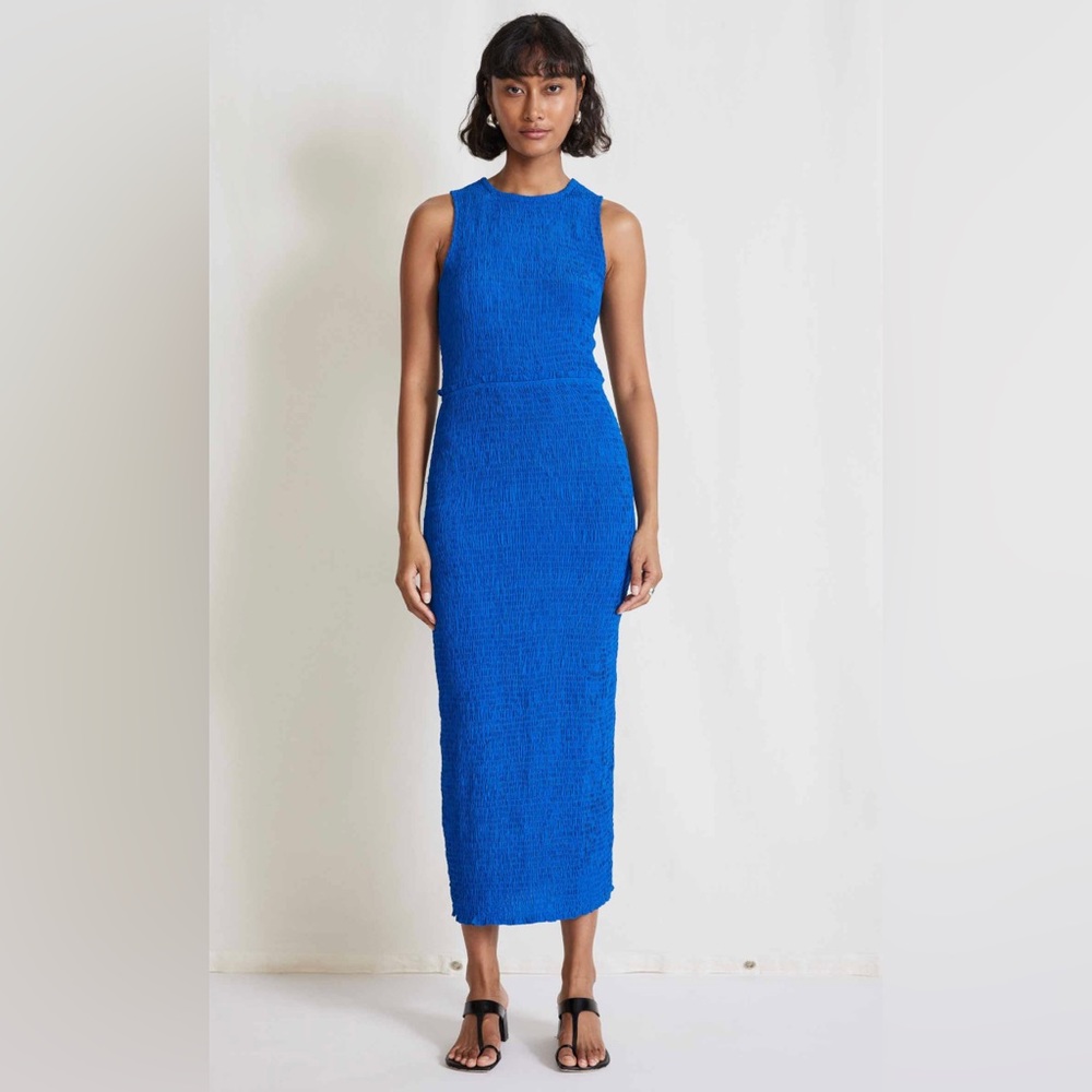 Blue smocked dress